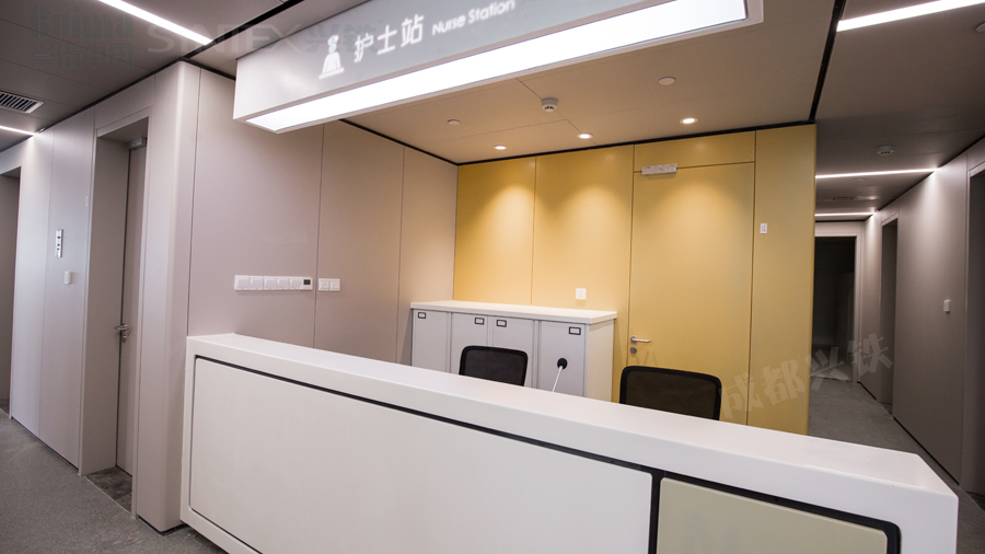 護士站墻面用彩色烤漆鋼制復合墻板.jpg